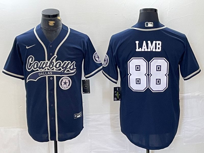 Men Dallas Cowboys #88 Lamb Blue Joint Name 2024 Nike Limited NFL Jersey style 3->dallas cowboys->NFL Jersey